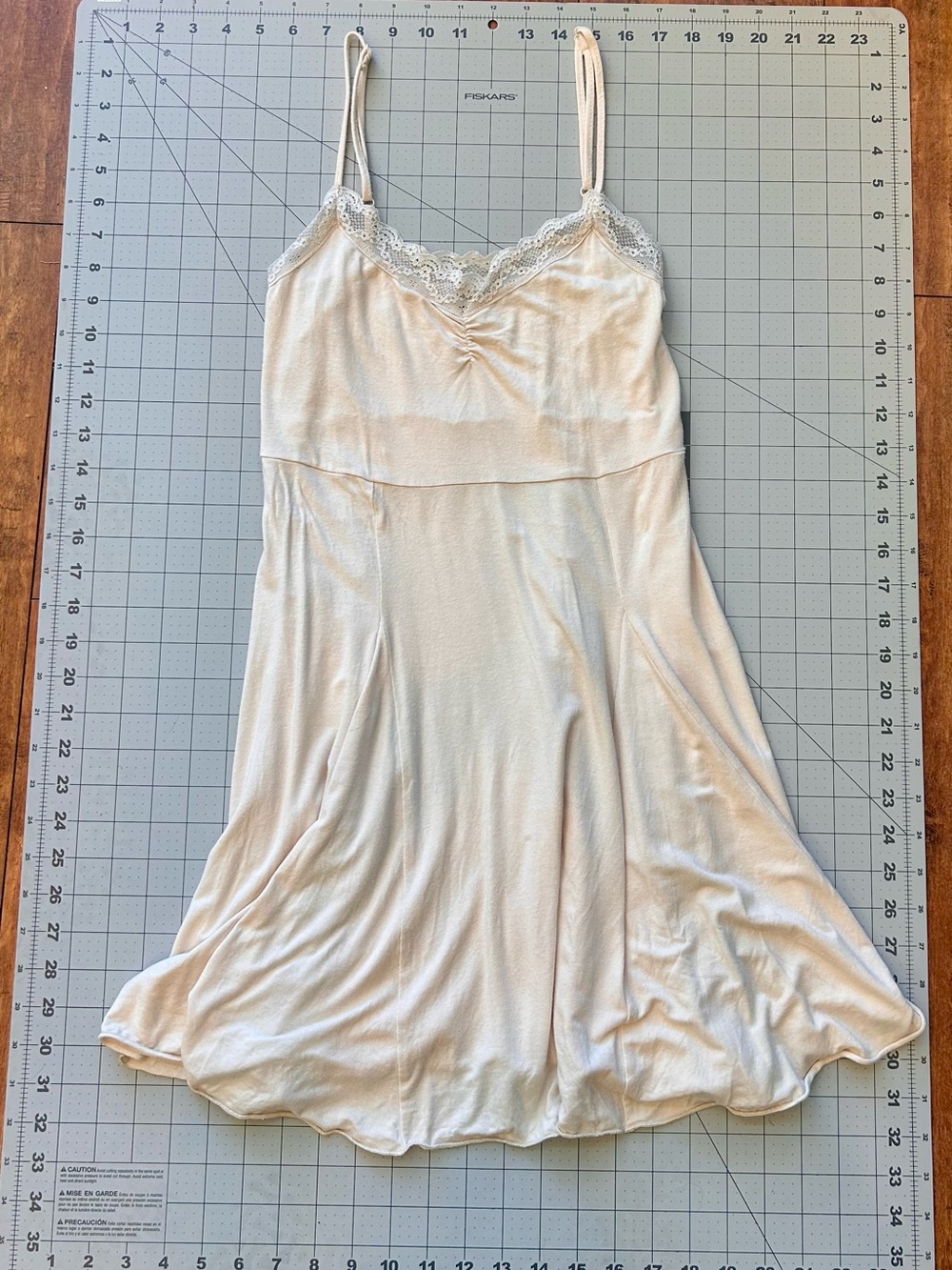 Urban Outfitters Cream Lace-Trim Slip Dress